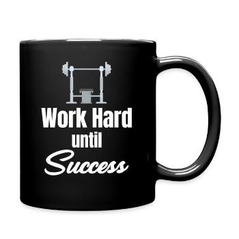 Working Hard To Succeed Fitness Enthusiasts - Full Colour Mug - black - Right
