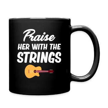 Praise Her With The Strings, guitariste, musicien - Mug uni - noir - Droite
