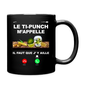 Papa Apéro Antilles Ti Punch Rum - Tasse einfarbig - Schwarz - Rechts