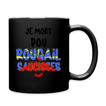 Reunion Flag Rougail Sausage - Full Colour Mug - black - Right