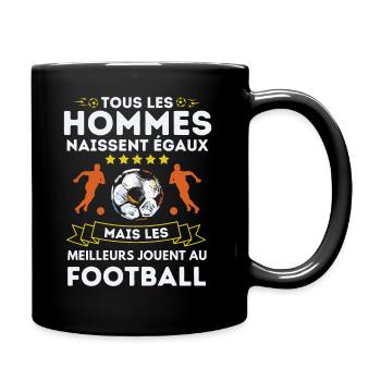 Joueur de foot football - Mug uni - noir - Droite