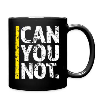 Can You Not Quote Funny Sarcastic Saying Joke - Full Colour Mug - black - Right