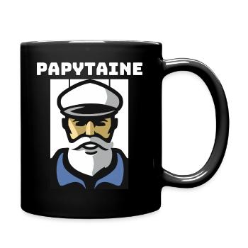 Papytaine Homme Marin Capitaine De Navire Captain - Mug uni - noir - Droite
