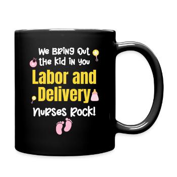 We bring out the child in you - Full Colour Mug - black - Right