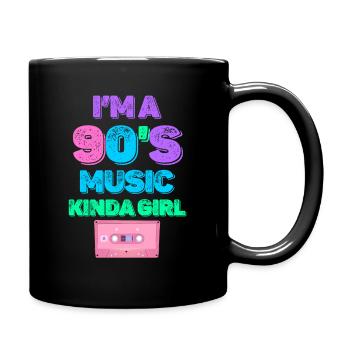I'm A 90's Music Kinda Girl Lover Boomer Age - Full Colour Mug - black - Right