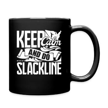 Slacklining Keep Calm And Do Slackline - Full Colour Mug - black - Right