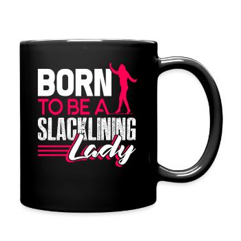 Slacklining Born To Be A Slacklining Lady - Full Colour Mug - black - Right
