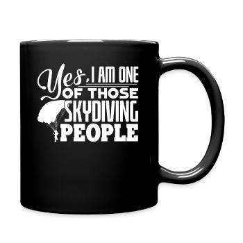 Skydiving I Am One Of Those Skydiving People - Full Colour Mug - black - Right