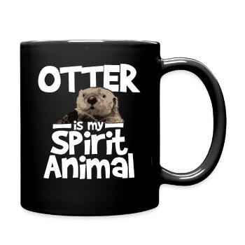 Otter Is My Spirit Animal - Full Colour Mug - black - Right