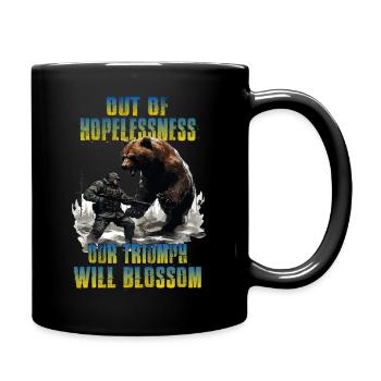 Slava Ukraini Soldiers T Support Ukraine - Full Colour Mug - black - Right