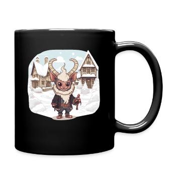 Kawaii Krampus Perchten mask Kawaii Krampus - Full Colour Mug - black - Right