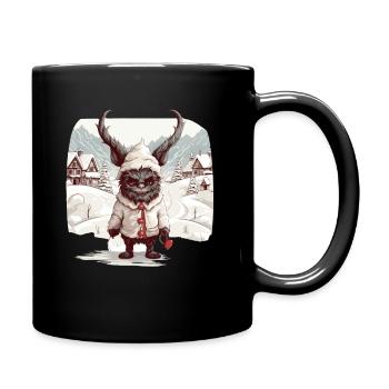 Krampus mask | Krampus costume | Germanic - Full Colour Mug - black - Right