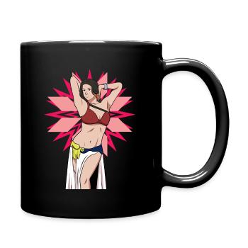Bauchtänzer Illustration Bauchtänzer Ausbilder - Tasse einfarbig - Schwarz - Rechts