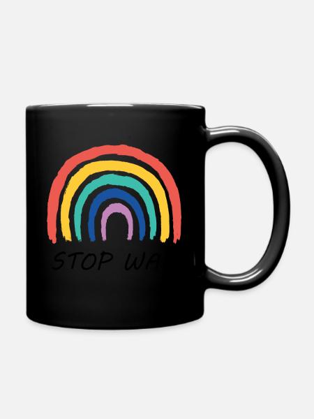 Stop War Rainbow - Tasse einfarbig - Schwarz