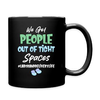 We get people out of confined spaces - Full Colour Mug - black - Right