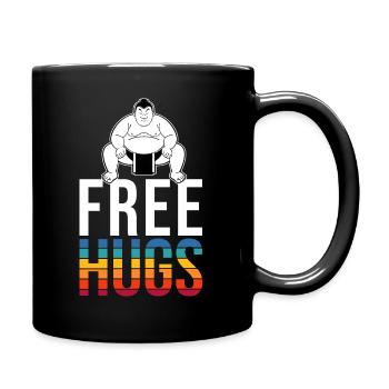 Sumo Lutteur Gratuit Câlins Lutte Japon Rétro - Mug uni - noir - Droite