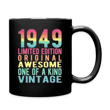 Edition limitée depuis 1949 Anniversaire Millésime 1949 - Mug uni - noir - Droite
