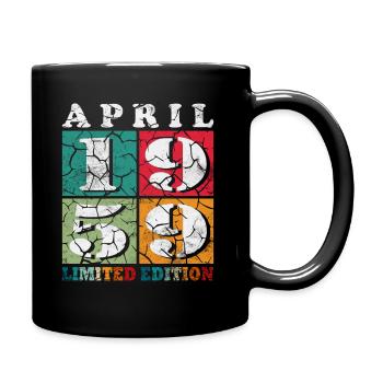 April 1959 - Birthday present April 1959 April - Full Colour Mug - black - Right