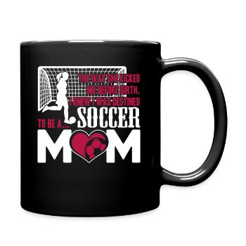 Soccer Destined To Be A Soccer Mom - Full Colour Mug - black - Right