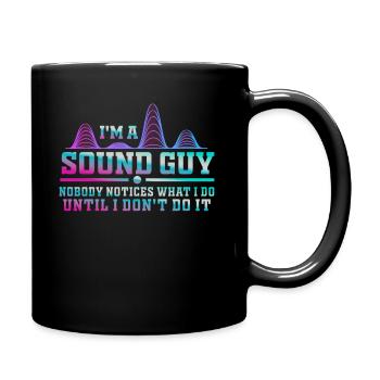 Le gars du son n’est pas un magicien - Mug uni - noir - Droite