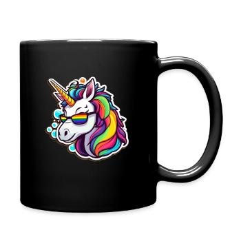 Lunettes de soleil LGBTQ Unicorn Pride Month Rainbow - Mug uni - noir - Droite