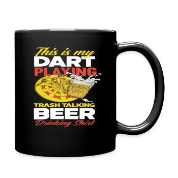 Dart Bier Sport Hobby - Tasse einfarbig - Schwarz - Rechts