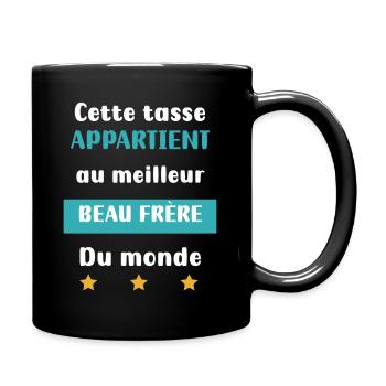 Schöner Bruder Becher Bestes Schwager Geschenk - Tasse einfarbig - Schwarz - Rechts