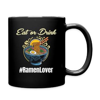 Mangez ou buvez #ramenlover bol chaud - Mug uni - noir - Droite