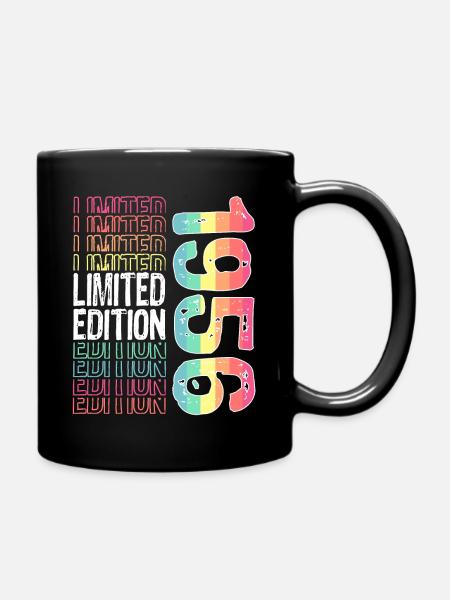 Limited Edition seit 1956 Geburtstag Vintage 1956 - Tasse einfarbig - Schwarz