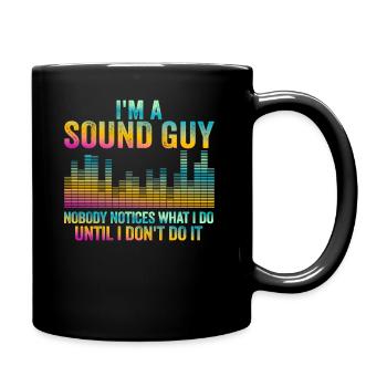 Sound Guy Not A Magician - Full Colour Mug - black - Right