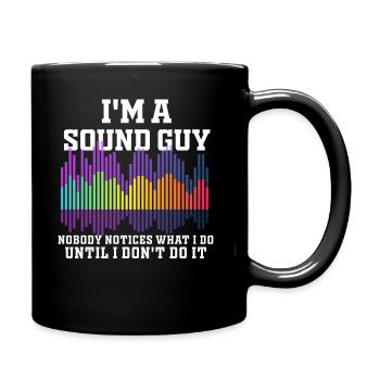 Le gars du son n’est pas un magicien - Mug uni - noir - Droite