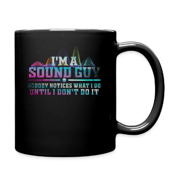 Le gars du son n’est pas un magicien - Mug uni - noir - Droite
