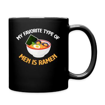 Mon type d’homme préféré est le bol chaud ramen - Mug uni - noir - Droite