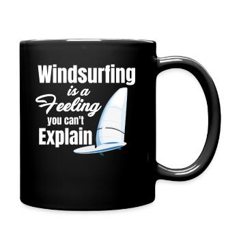Windsurfen Ist Ein Gefühl, Das Man Nicht Erklären - Tasse einfarbig - Schwarz - Rechts