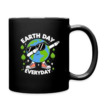 Dabbing Earth Day Everyday - Full Colour Mug - black - Right