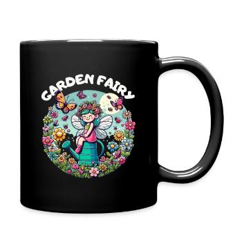 Garten Gartenfee Gärtnerin Gießkanne Blumen Sonne - Tasse einfarbig - Schwarz - Rechts