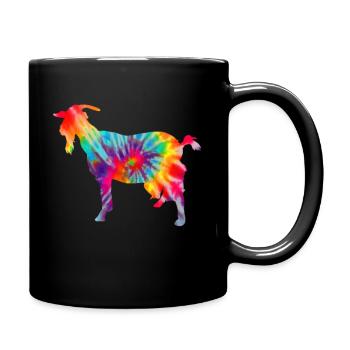 Chèvre Tie Dye cadeau - Mug uni - noir - Droite