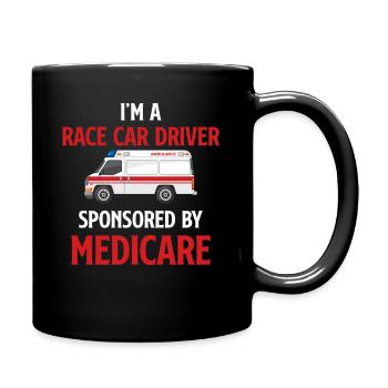Je suis un pilote de course financé par Medicare - Mug uni - noir - Droite