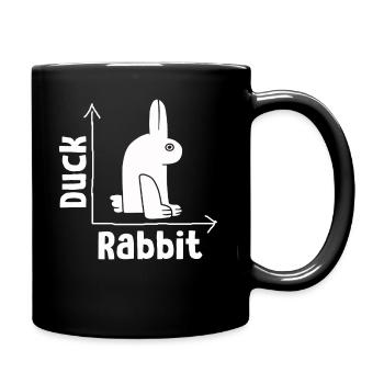 Wittgensteins Hasen-Enten-Illusion - Tasse einfarbig - Schwarz - Rechts