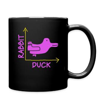 Wittgensteins Hasen-Enten-Illusion - Tasse einfarbig - Schwarz - Rechts
