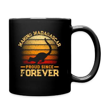 Fossa, prédateur fierté de Madagascar - Mug uni - noir - Droite