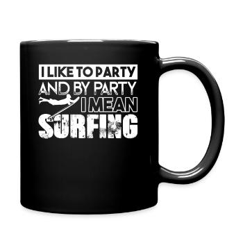 Surfing I Like To Surfing - Full Colour Mug - black - Right
