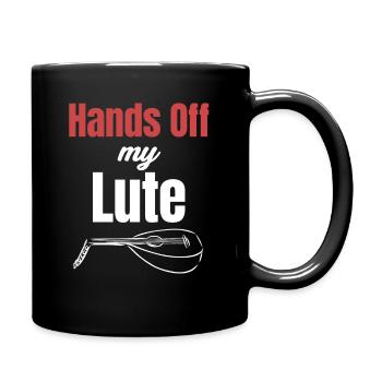 Hands of My Lute String Musician Mandolinist - Full Colour Mug - black - Right