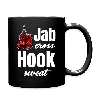 Jab Cross Hook Sweat Kickboxing drôle - Mug uni - noir - Droite
