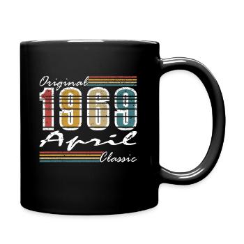 Vintage April 1969 – Birthday Gift 1969 - Full Colour Mug - black - Right