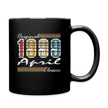 April 1999. Best birthday present April 1999. - Full Colour Mug - black - Right