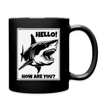 The-Hello, how's it going?-Shark - Full Colour Mug - black - Right