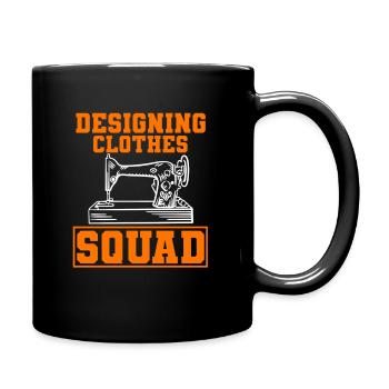 Nähmaschinenliebhaber Stylist - Tasse einfarbig - Schwarz - Rechts