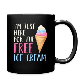 Je suis juste ici pour la croisière amusante gratuite sur la crème glacée - Mug uni - noir - Droite