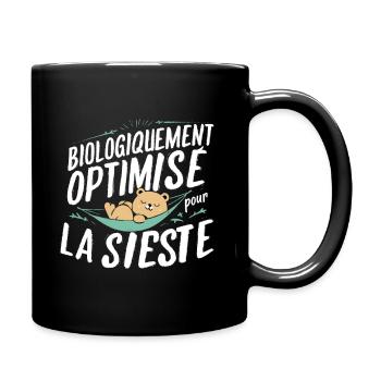 Biologiquement optimisé pour la sieste - Homme - Mug uni - noir - Droite